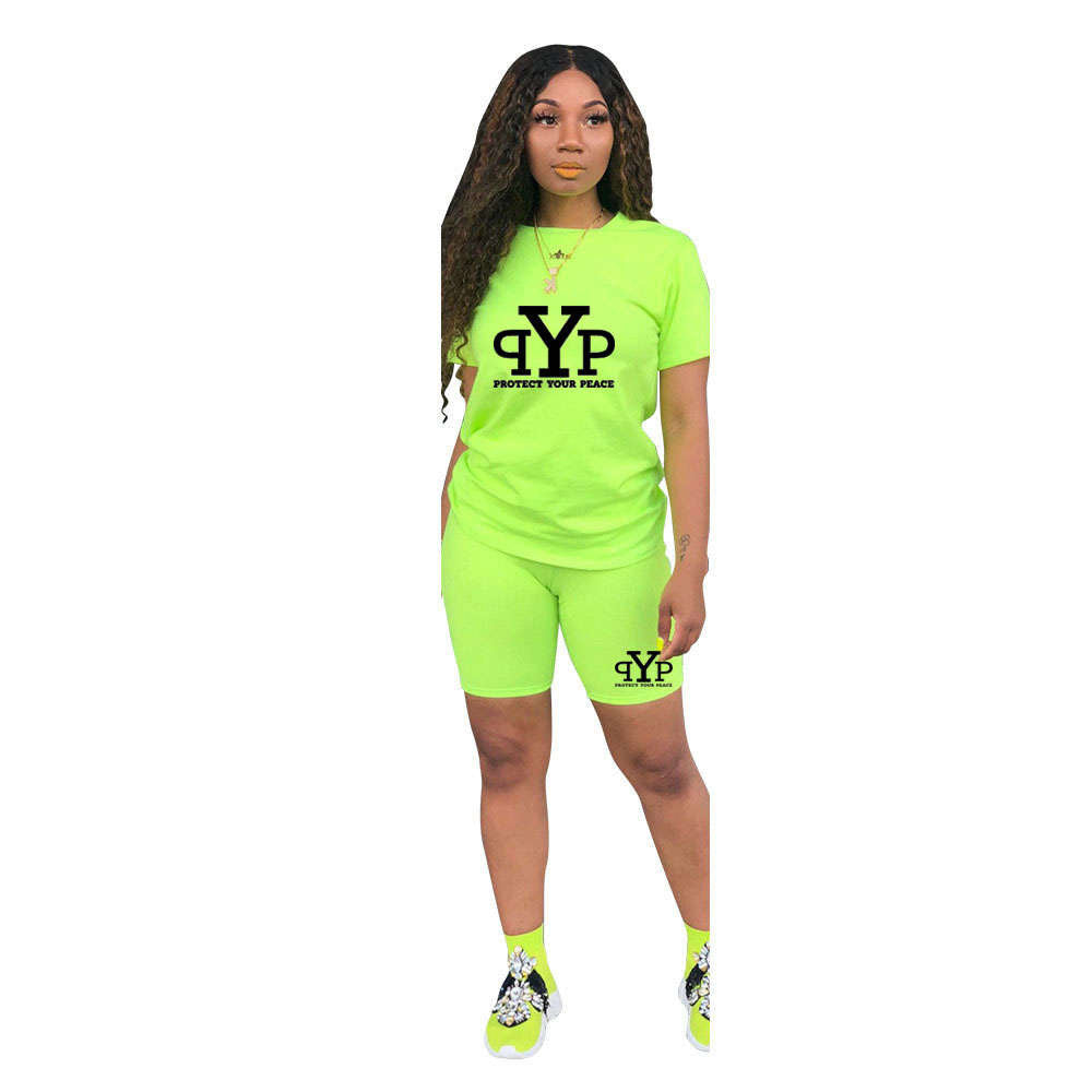 Ladies short sleeve short set