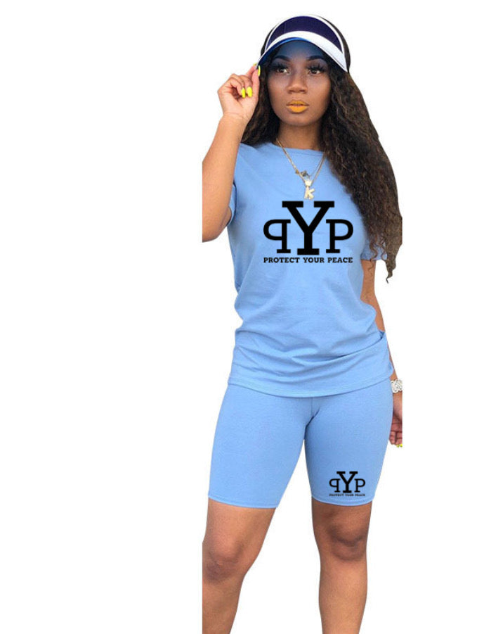 Ladies short sleeve short set