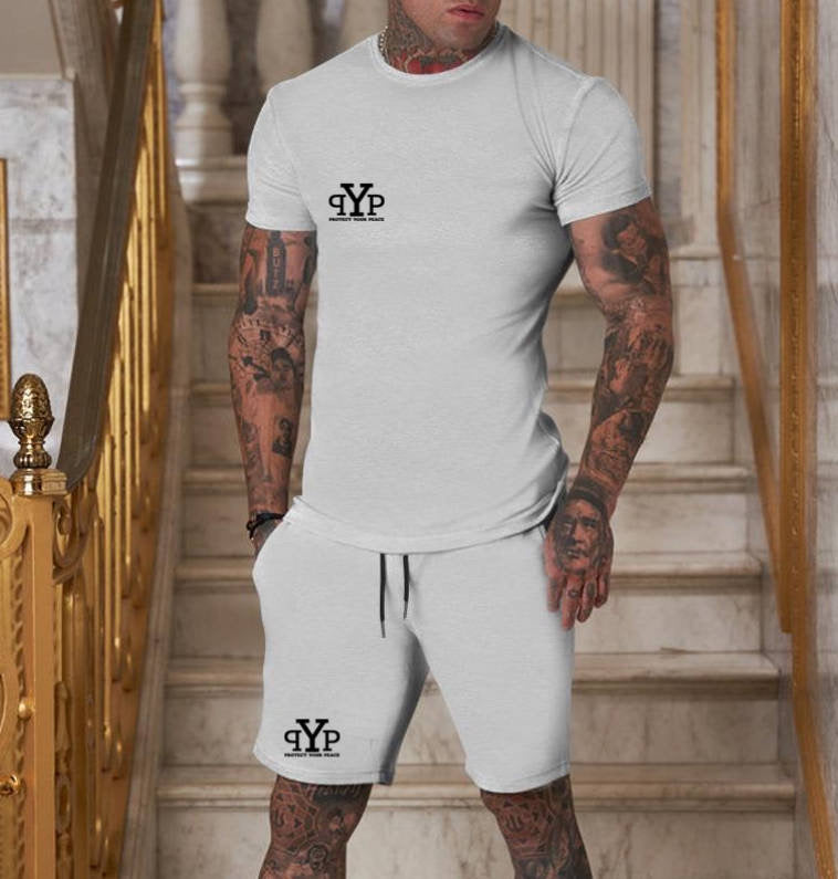 Men Short-Sleeve Short Set