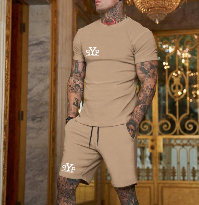 Men Short-Sleeve Short Set